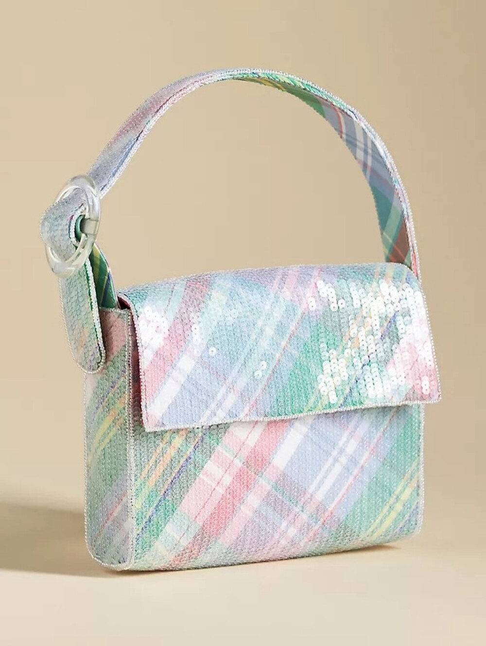 Anthro Maeve Pastel Sequin Shoulder Bag